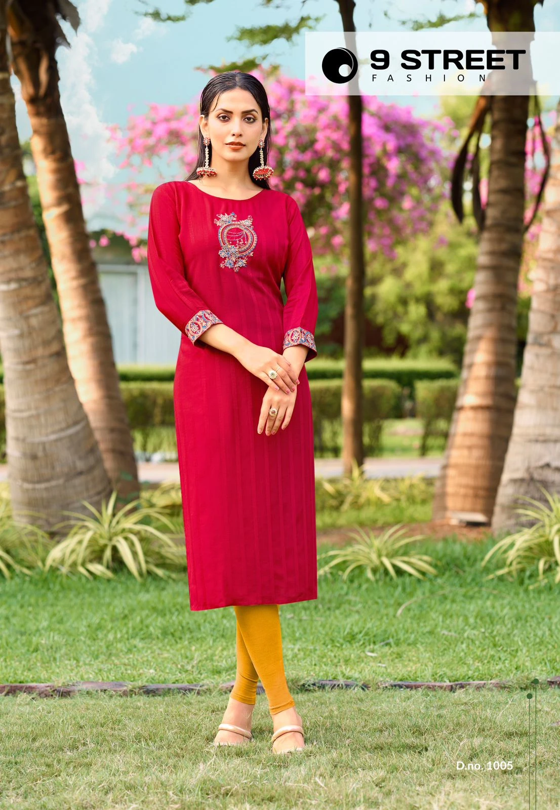 9Street Fashion Aaradhya Rayon Weaving Wholesale Kurtis Catalog — Wholesale Kurtis, MPA wholesale from Surat - Gallery Image 4